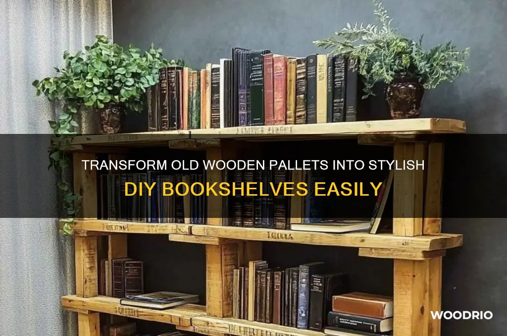 how to turn old wooden pallets into bookshelves