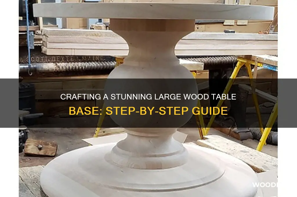 how to turned large wood table base