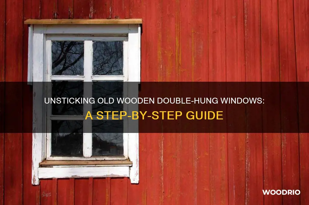 how to unstick old stuck wooden double hung windows