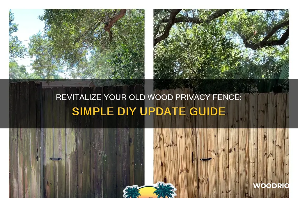 how to update old wood privacy fence
