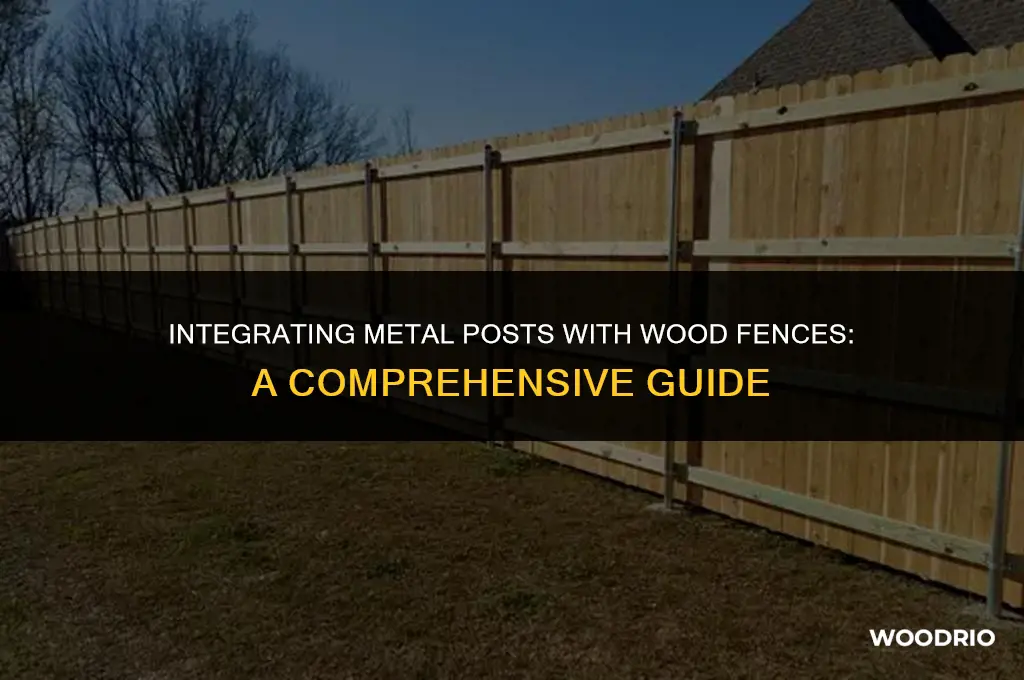 how to user metal post with wood fence