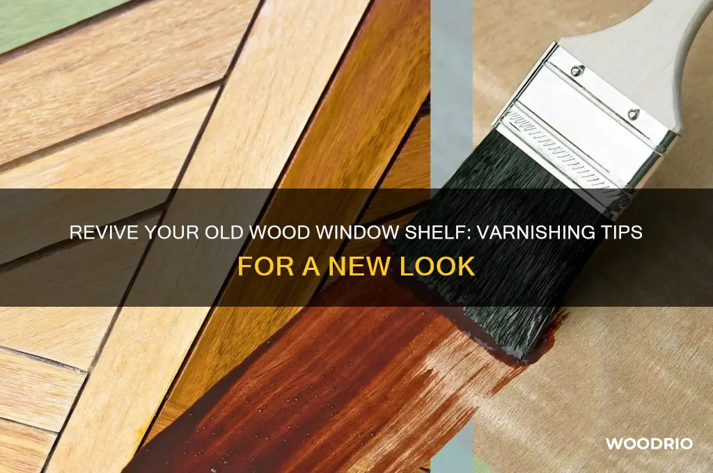 how to varnish old wood window shelf to look new