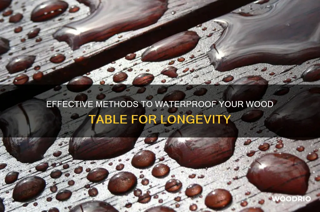 how to waterproof wood table