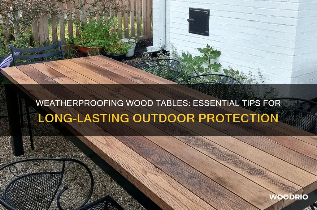 how to weatherproof a wood table