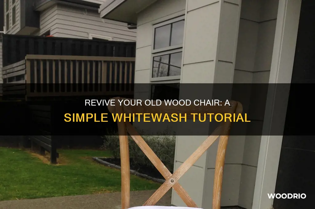 how to whitewash an old wood chair