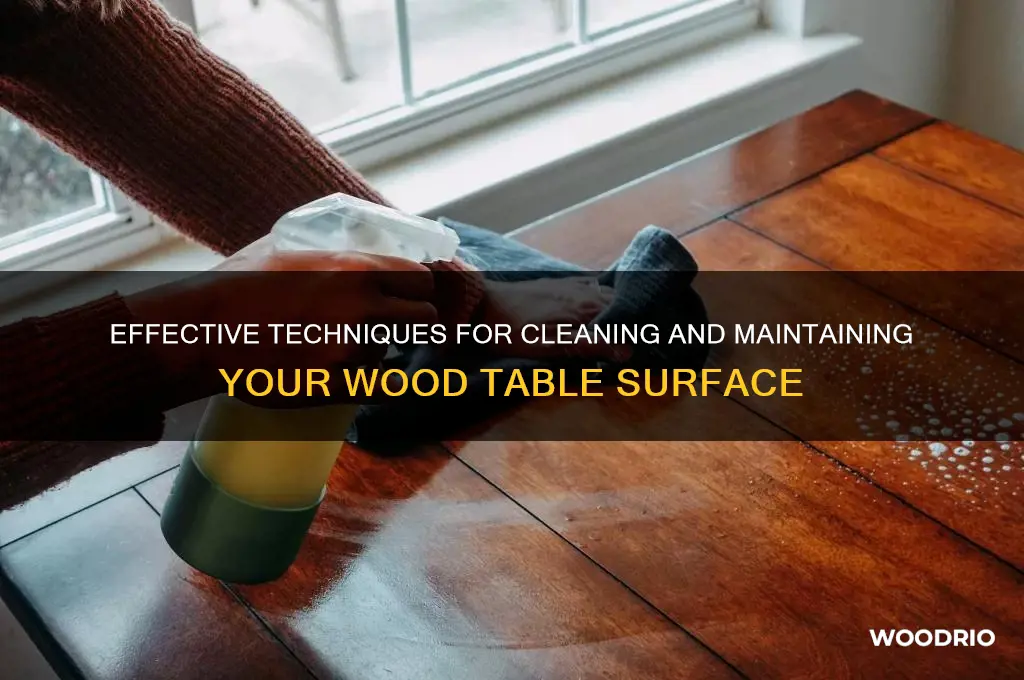 how to wipe down wood table