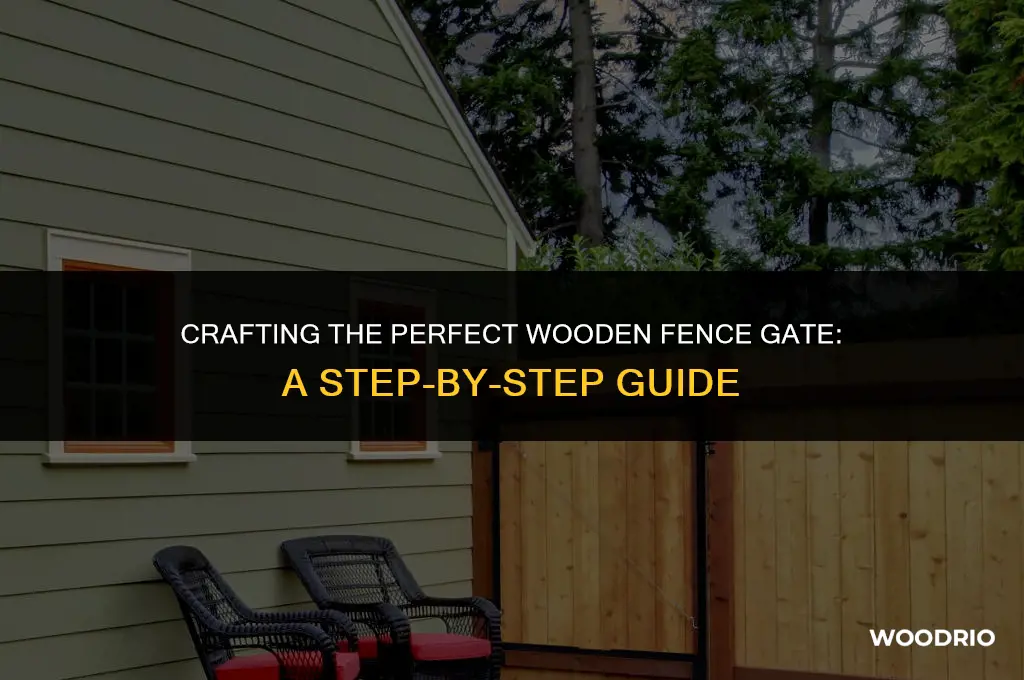 how to wood fence gate