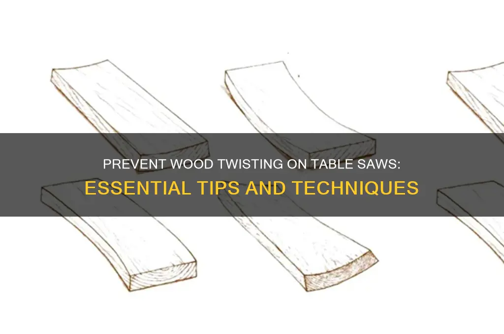 how to wood from twisting in table saw