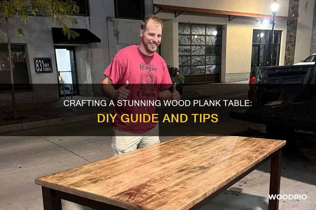 how to wood plank table