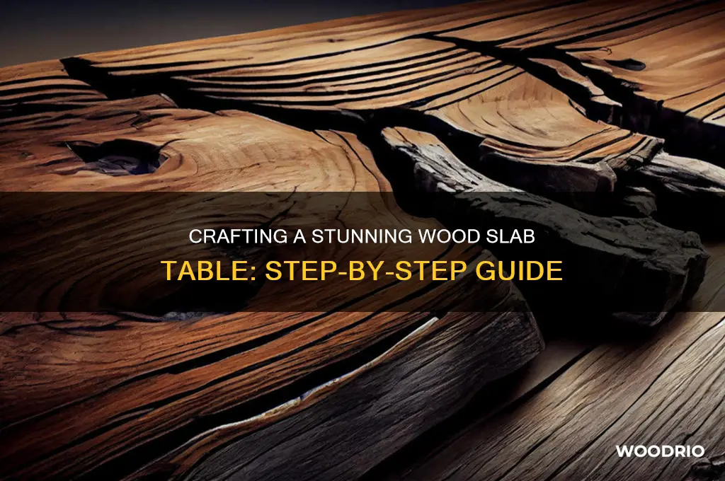 how to wood slab table
