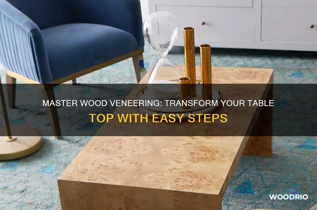 how to wood veneer a table top