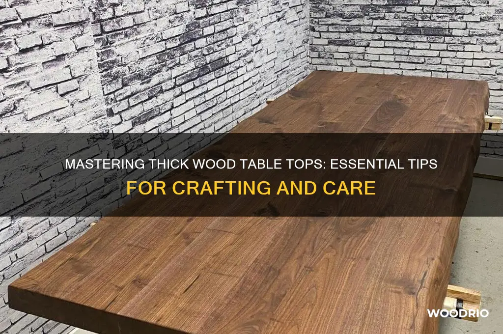 how to work with thick wood table tops