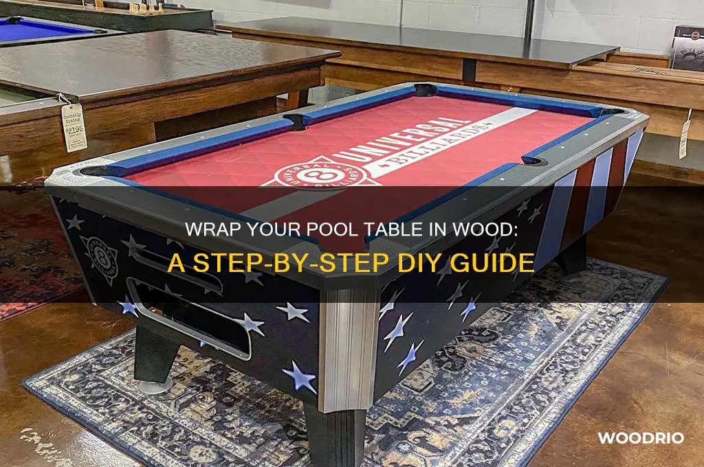 how to wrap pool table with wood