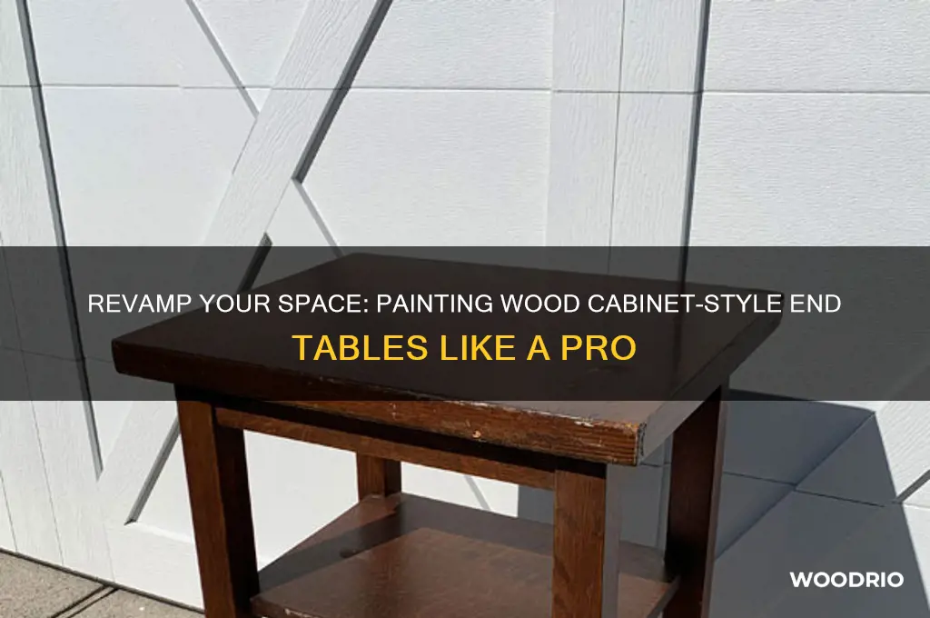 how topaint wood cabinet style end table