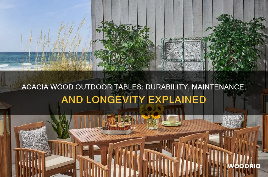 how well does acacia wood hold up as outside table