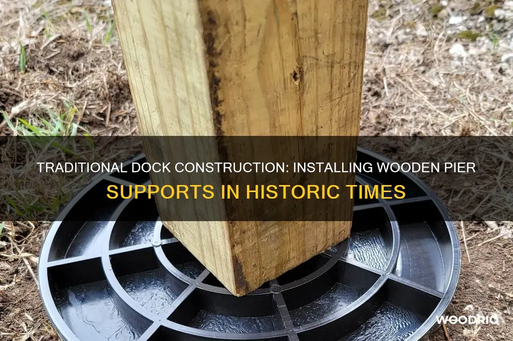 how were old wood pier supports for docks installed