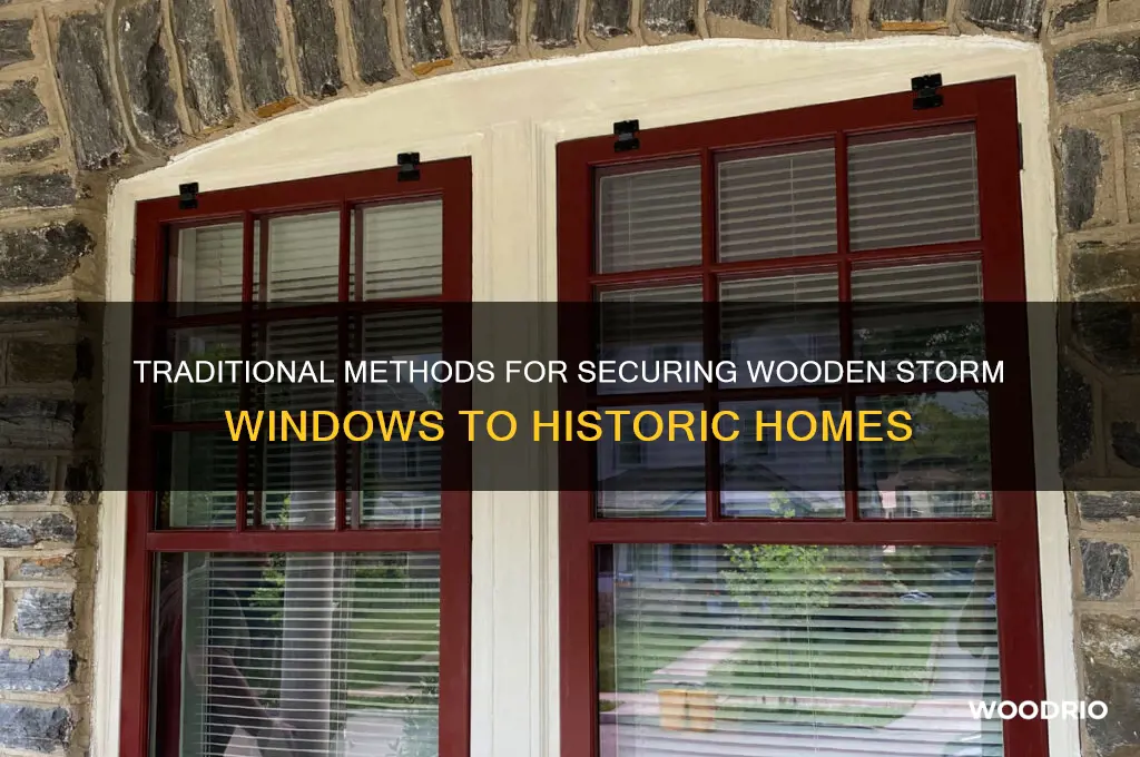 how were old wooden storm windows attached to the house