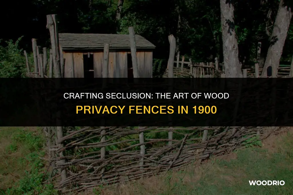 how were wood privacy fences built in 1900