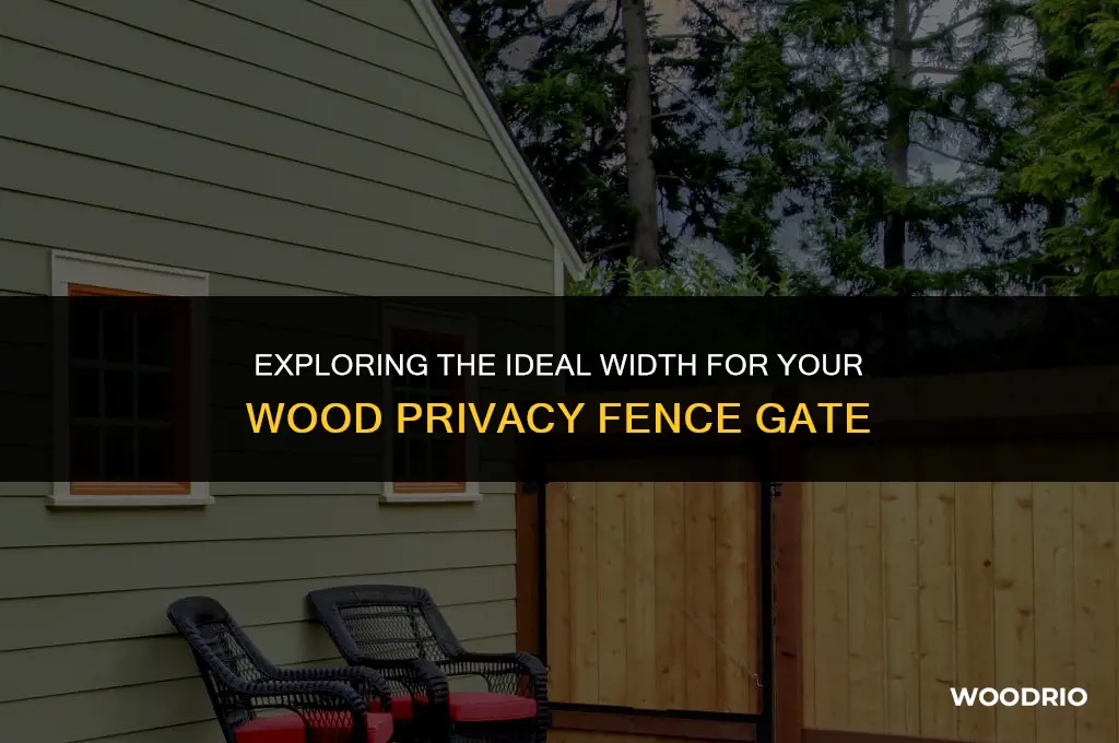 how wide is a wood privacy fence gate