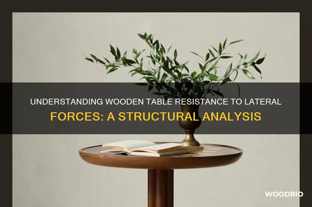 how wooden table handle lateral force