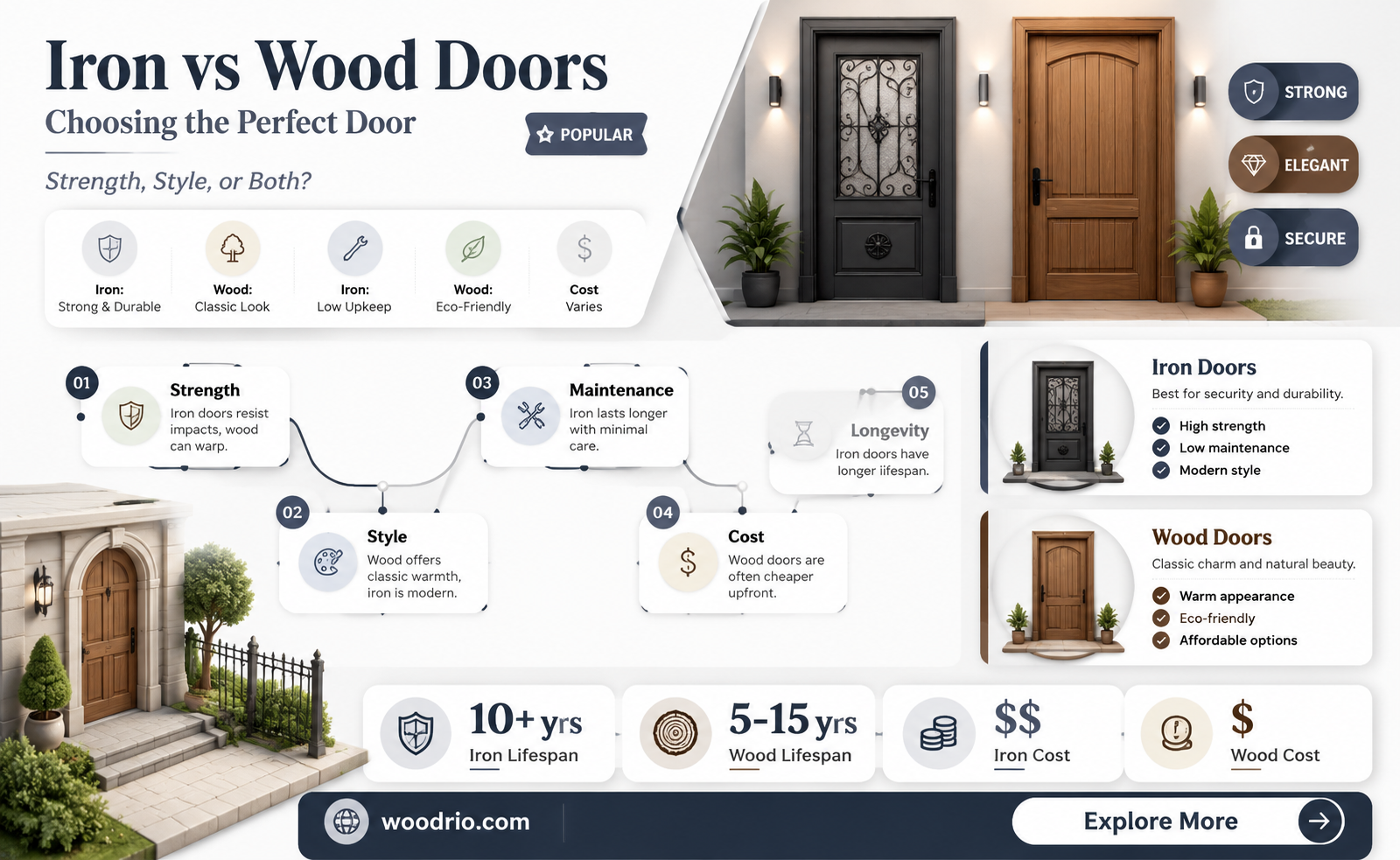 are iron doors better than wood doors