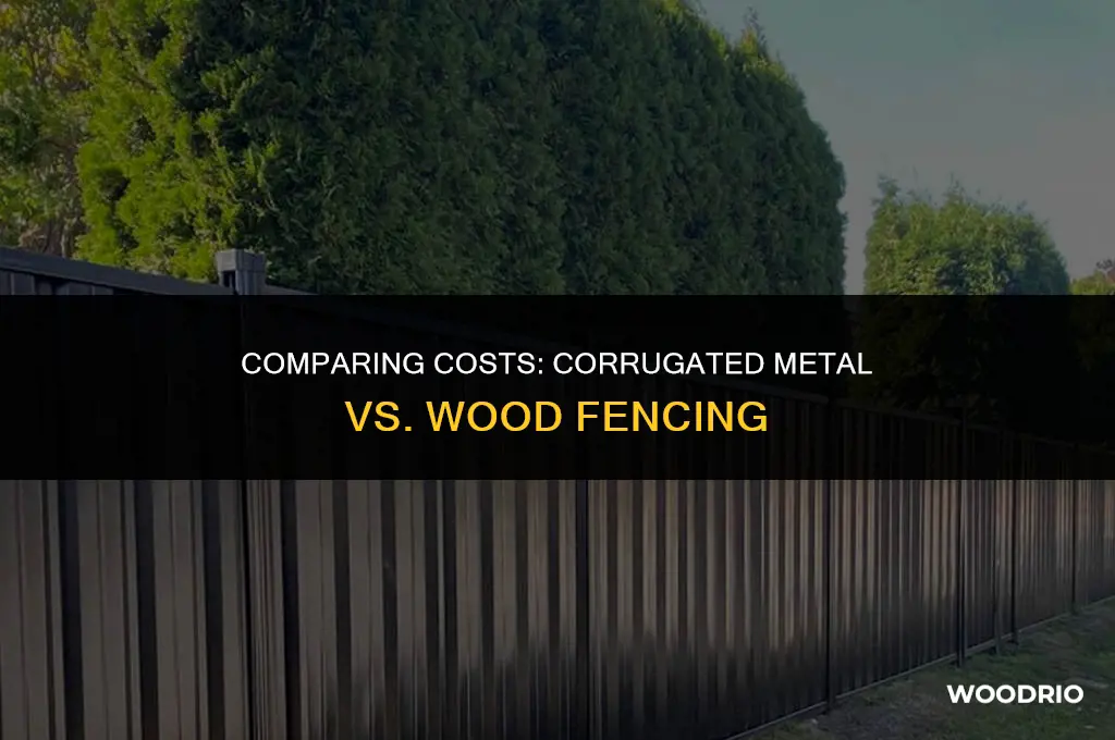 is a corrugated metal fence cheaper than wood