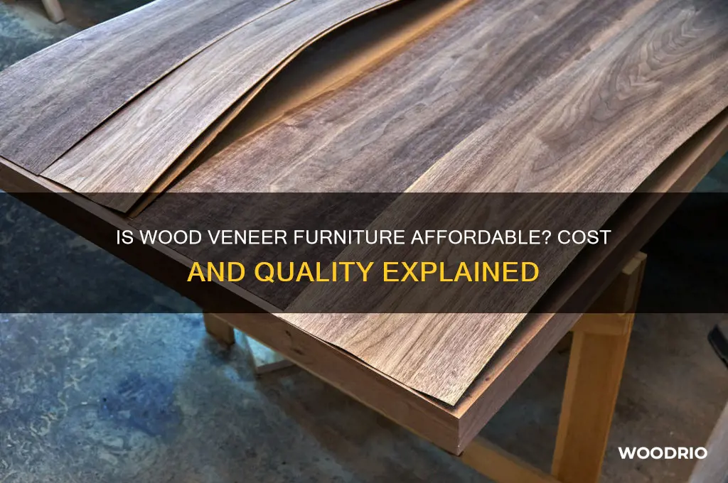 is a table with wood veneer cheap