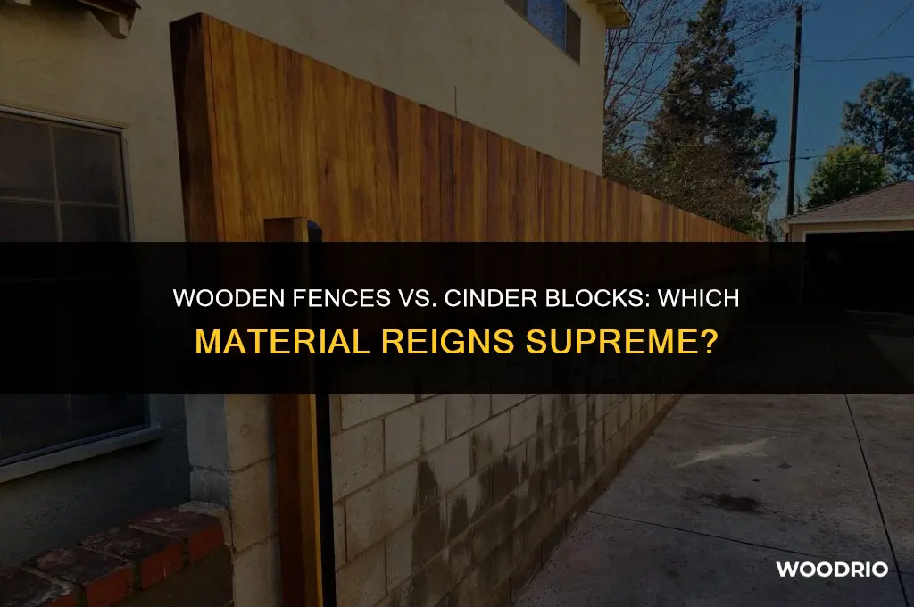 is a wood fence better than cinder blocks