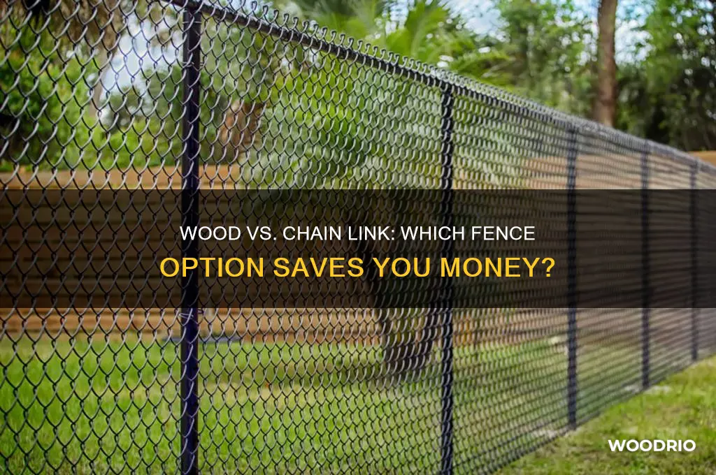 is a wood fence cheaper than chain link