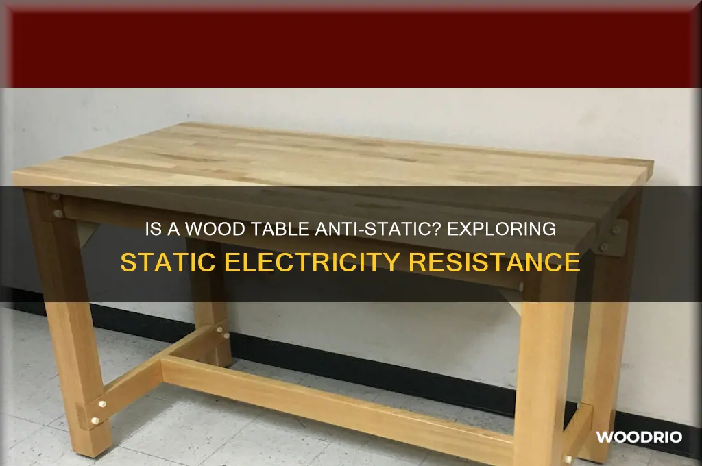 is a wood table anti static