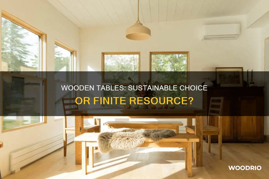 is a wood table renewable or nonrenewable