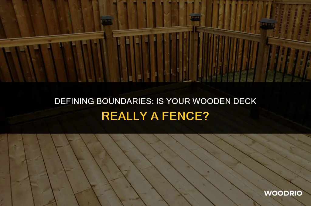 is a wooden deck considered a fence