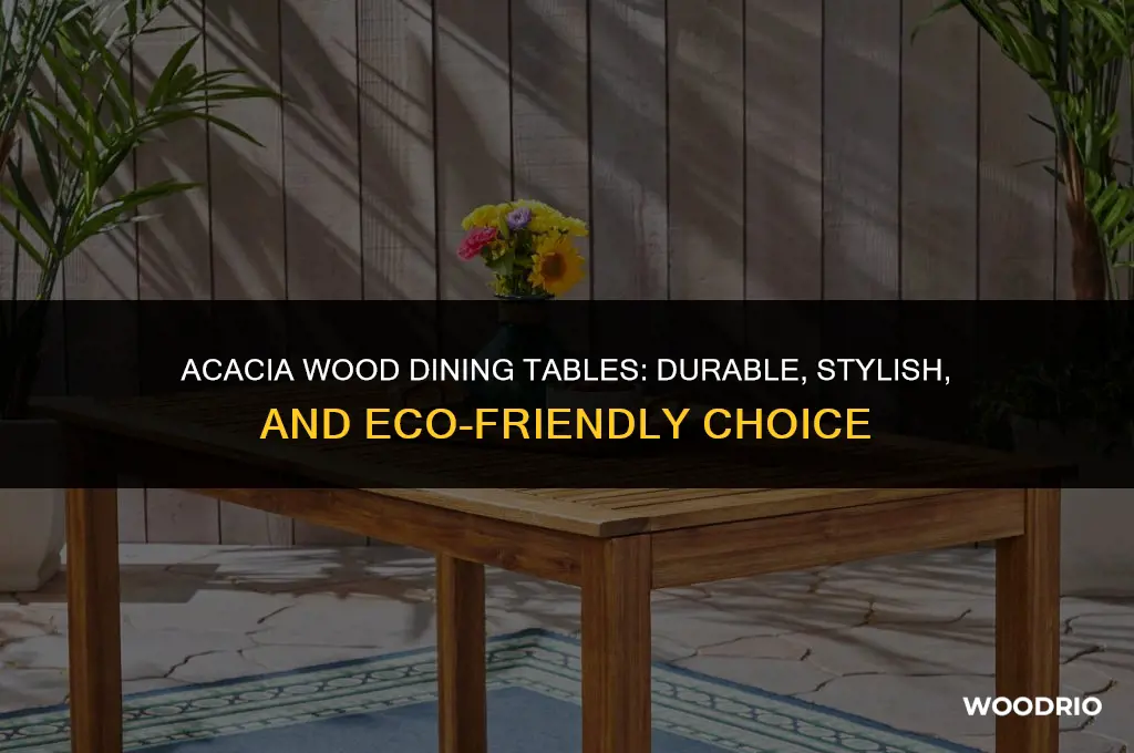 is acacia wood good for dining table