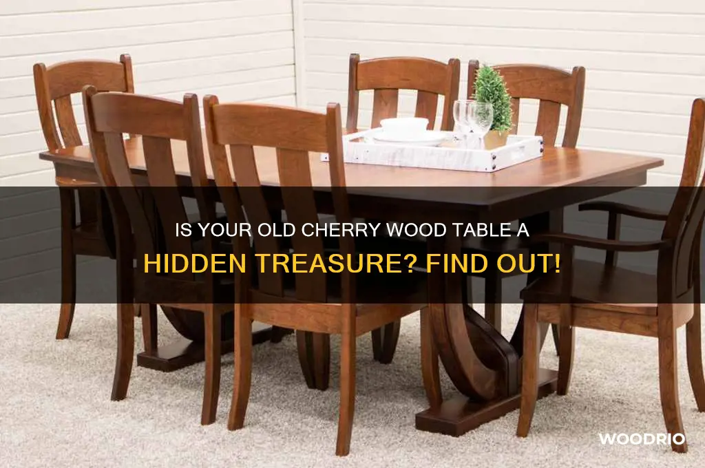 is an old cherry wood table value