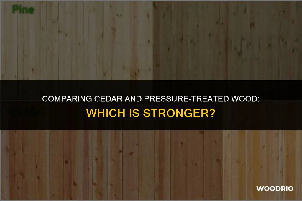 is cedar stronger than pressure treated wood