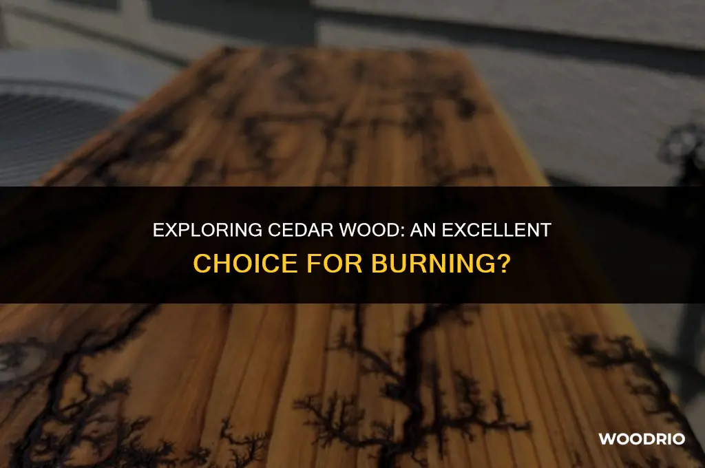 is cedar wood good for burning