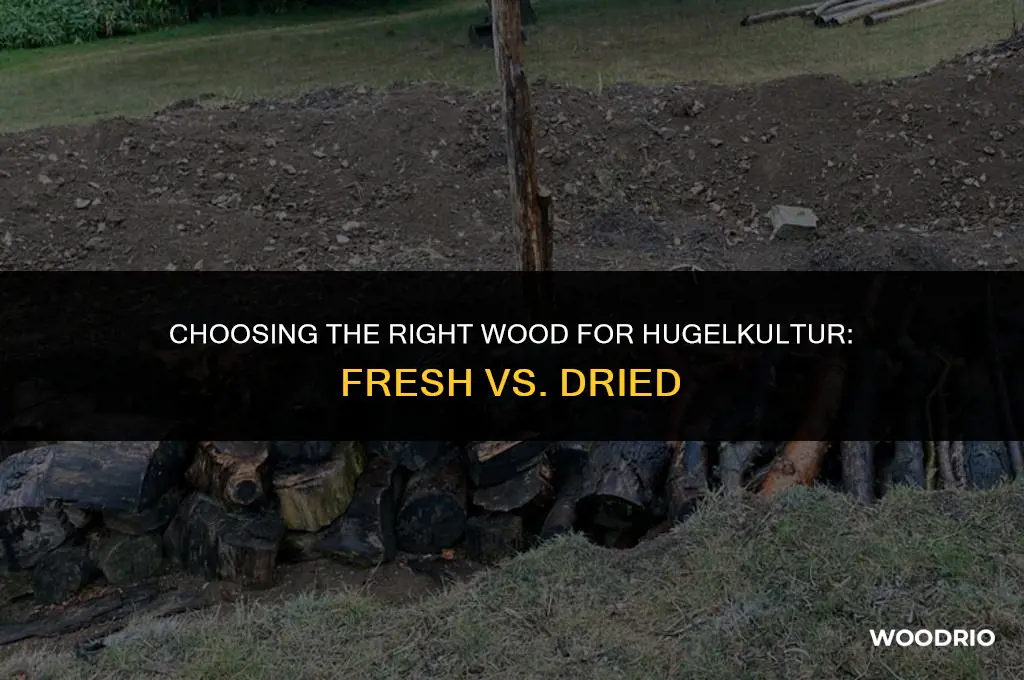 is fresh wood or dried wood best for hugelkultur