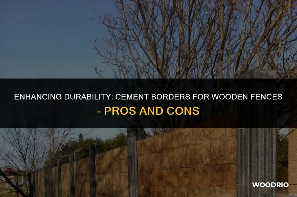 is it better to add cement border to wooden fence