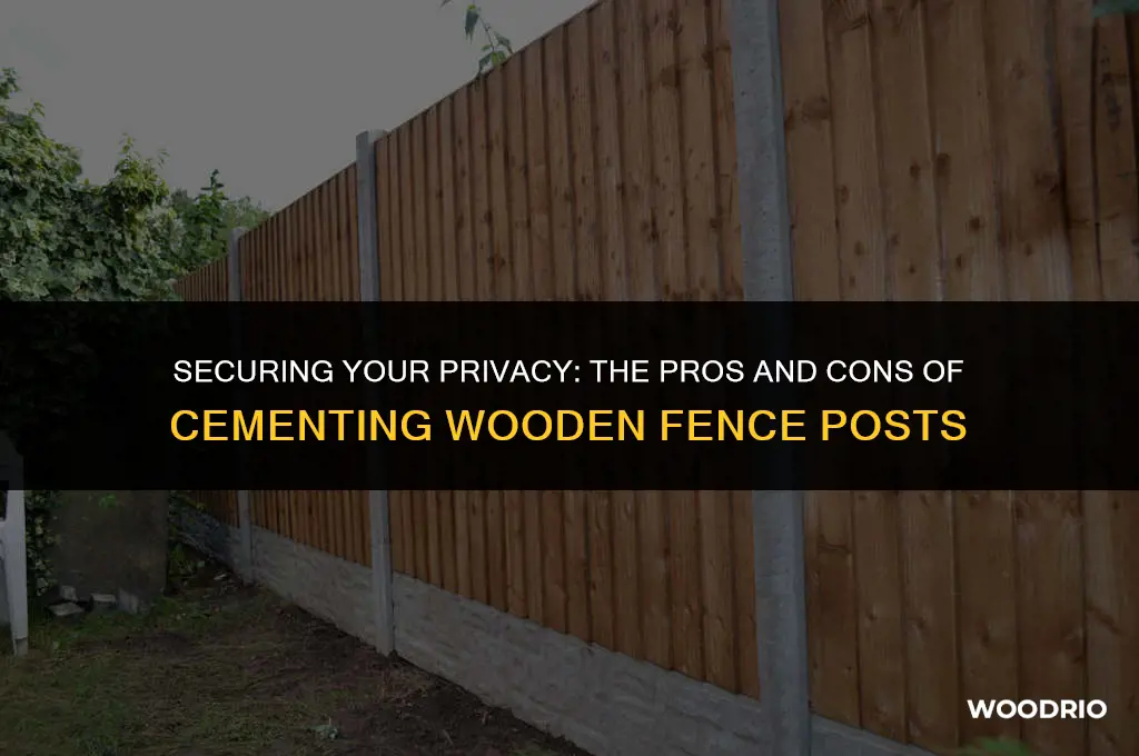 is it ok to cement wooden fence posts