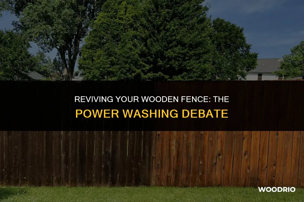 is it ok to power wash a wooden fence