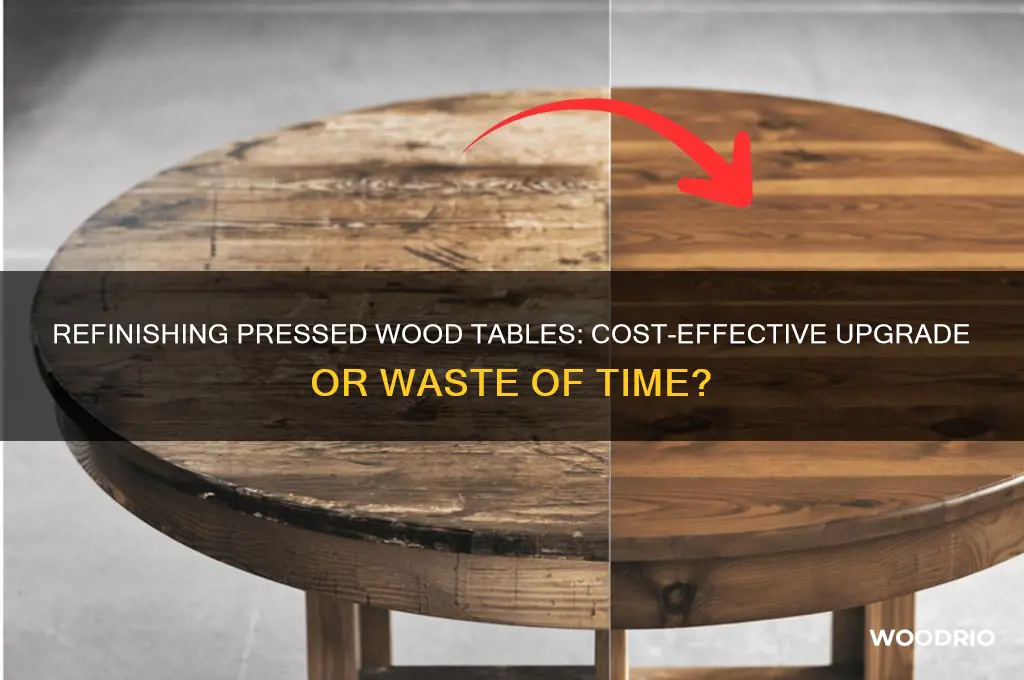 is it worth it to refinish pressed wood table