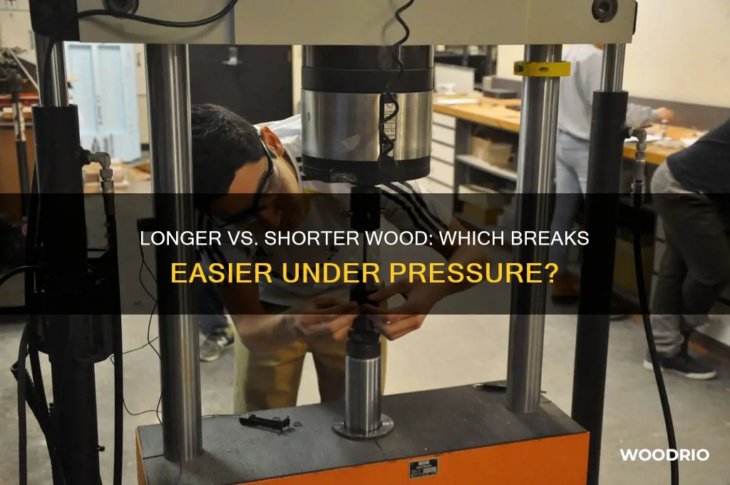 is longer wood easier to break than shorter