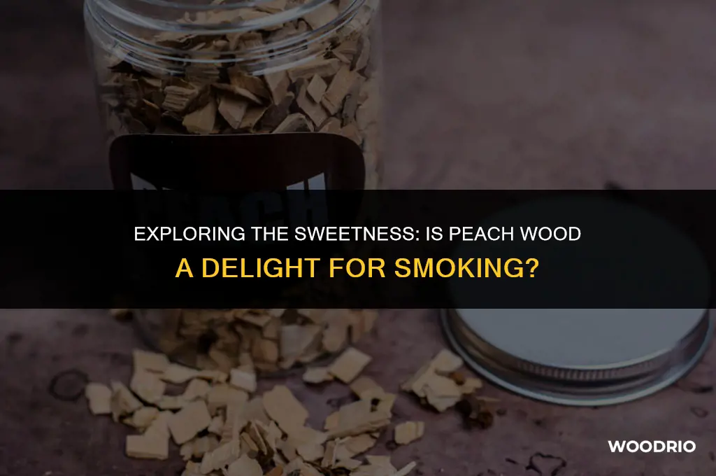 is peach wood good for smoking
