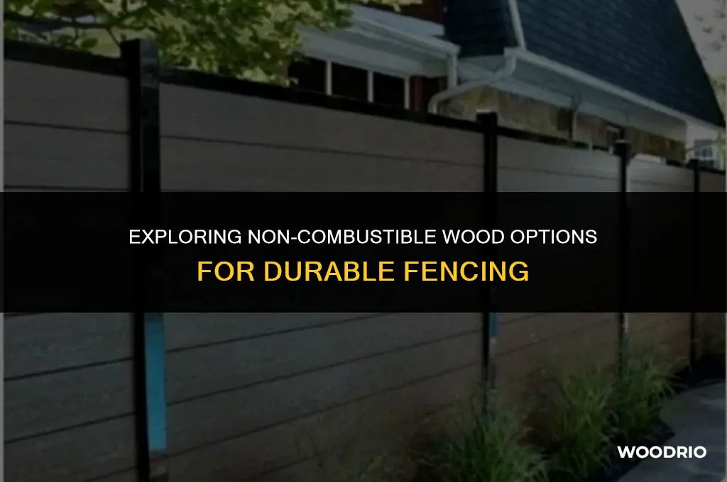 is there a noncumbustible type of wood for fences