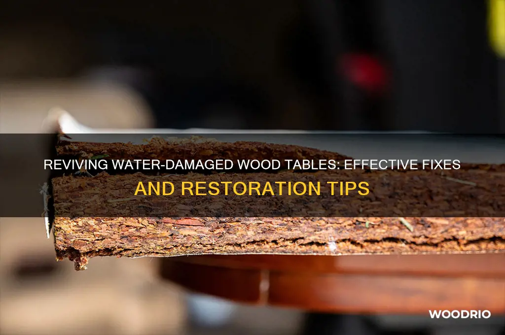 is there a way to fix water swollen wood table