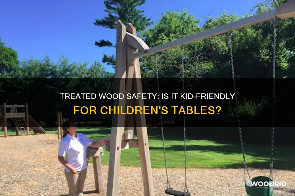 is treated wood safe for childrens table