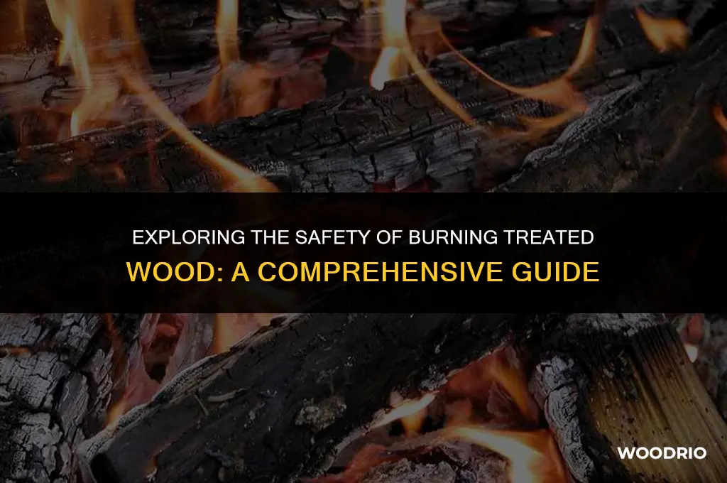 is treated wood safe to burn