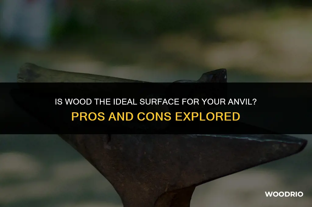 is wood best to place an anvil on
