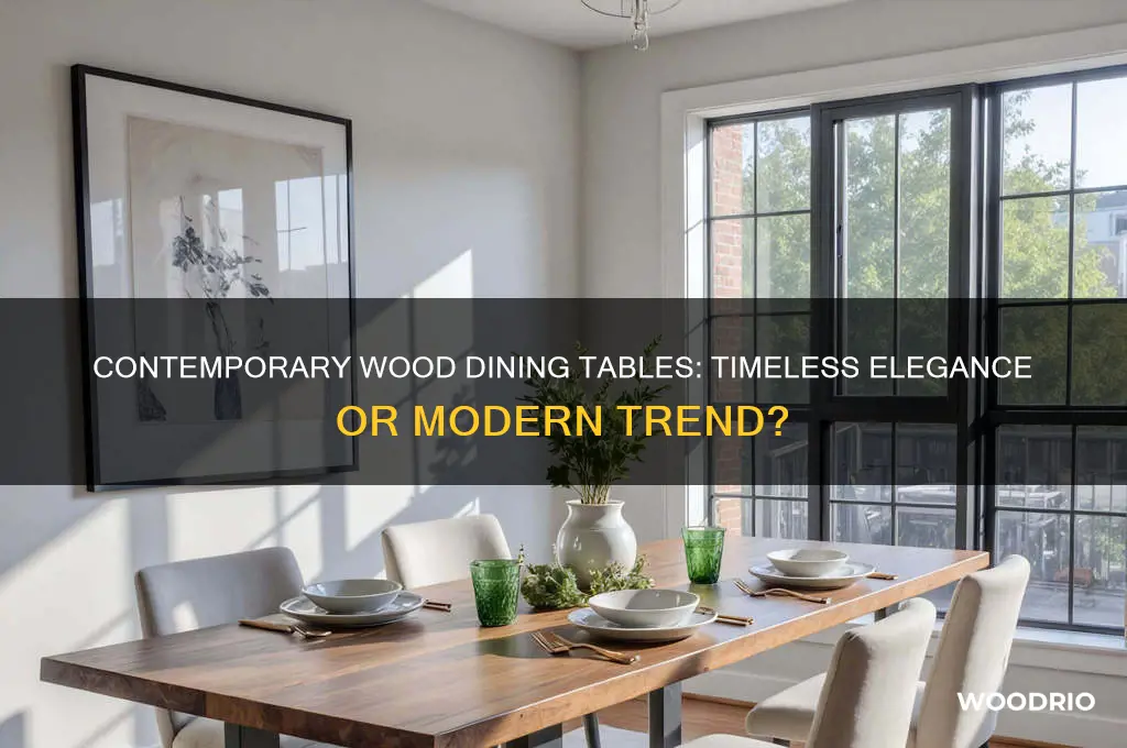 is wood dining table contemporary