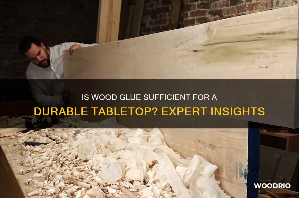 is wood glue enough for table top